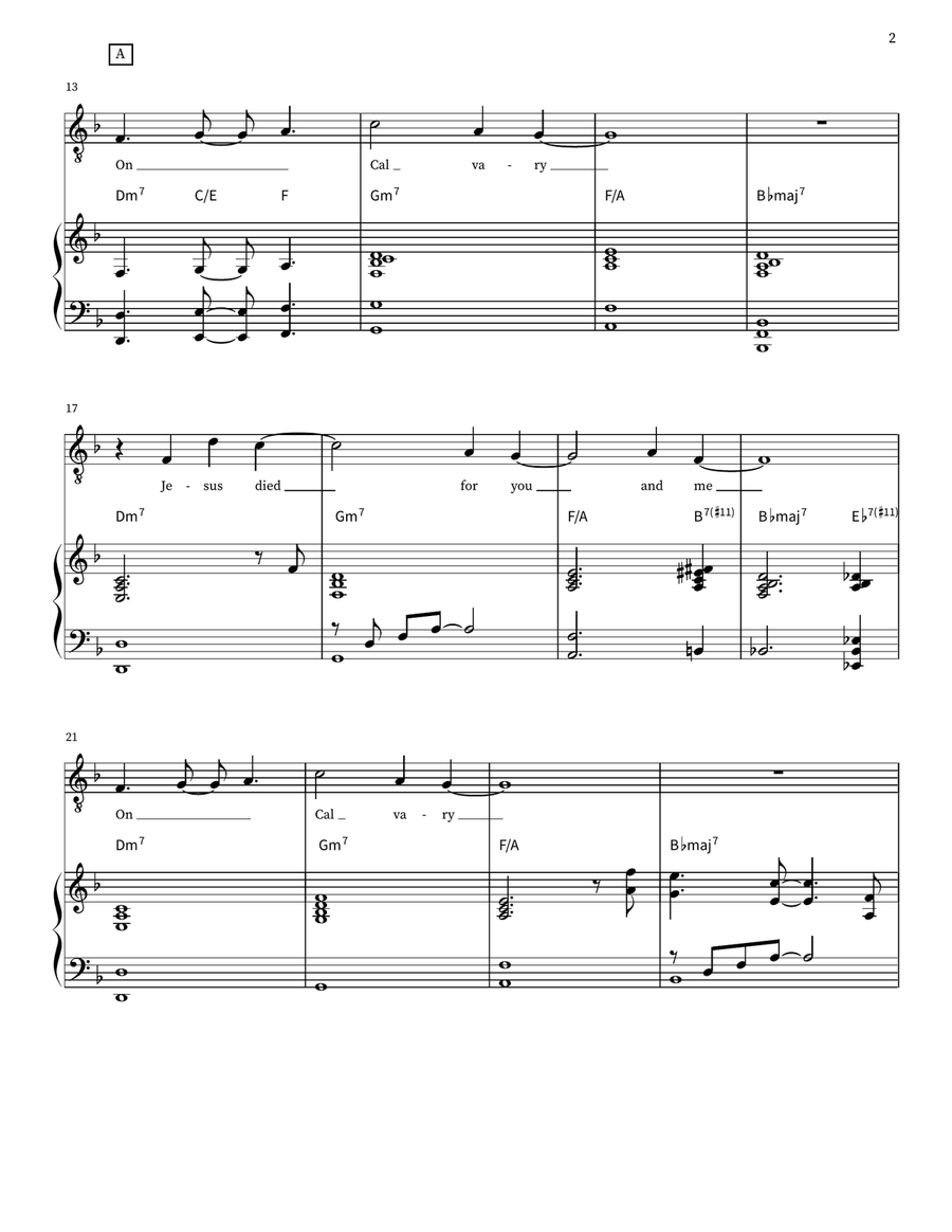 On Calvary Piano, Vocal - Digital Sheet Music page 2