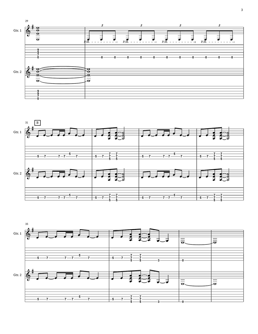 Saint And Sinner by Kiss Classical Guitar - Digital Sheet Music page 3