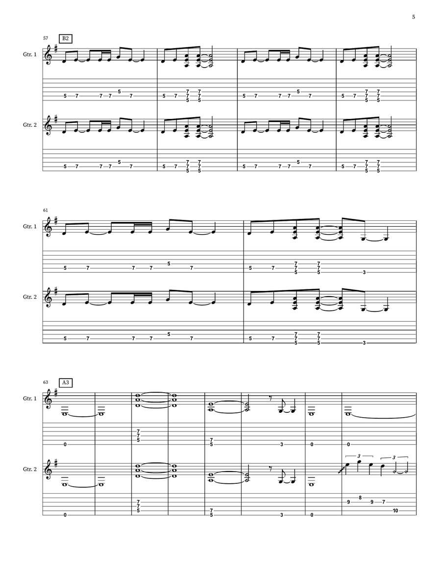 Saint And Sinner by Kiss Classical Guitar - Digital Sheet Music page 5