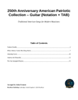 250th Anniversary American Patriotic Collection - Guitar (Notation + TAB)