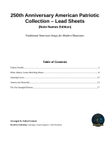 250th Anniversary American Patriotic Compendium – Lead Sheets (Note Names Edition)