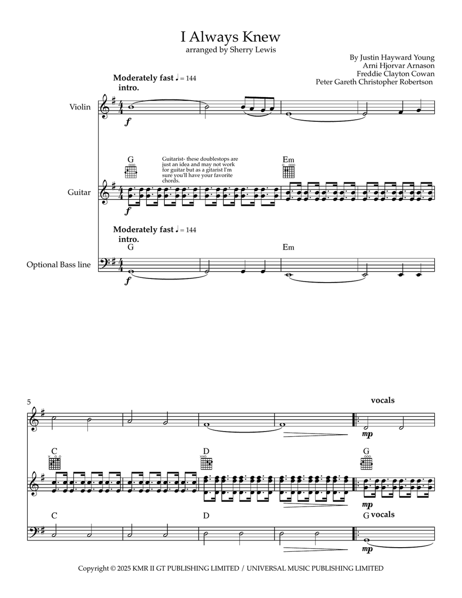 I Always Knew String Duet - Digital Sheet Music page 3