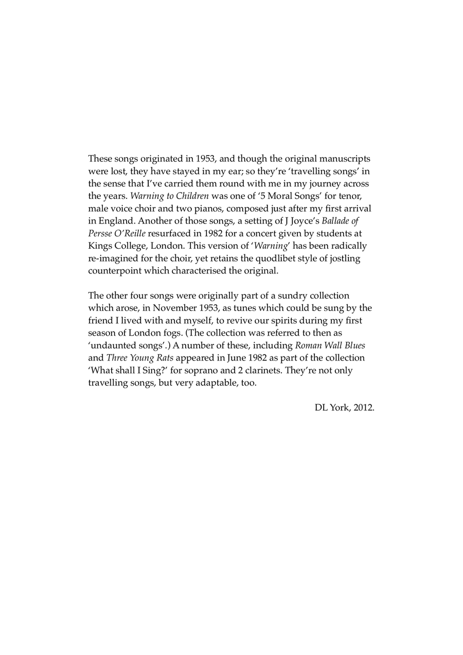 Five Travelling Songs 4-Part - Digital Sheet Music page 4