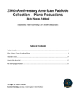 250th Anniversary American Patriotic Collection – Piano Reductions (Note‑Names Edition)