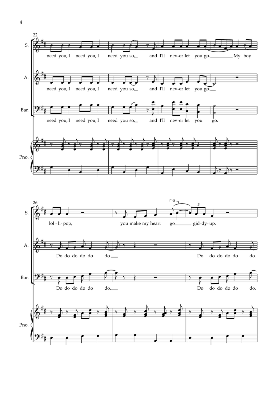 My Boy Lollipop Piano, Vocal - Digital Sheet Music page 4