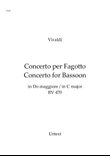 Vivaldi - Bassoon Concerto in C Major RV 470 (Full Score and parts - Urtext)