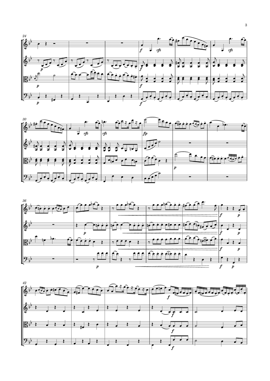 André - String Quartet in G minor, Op.14 No.2 String Quartet - Digital Sheet Music page 3