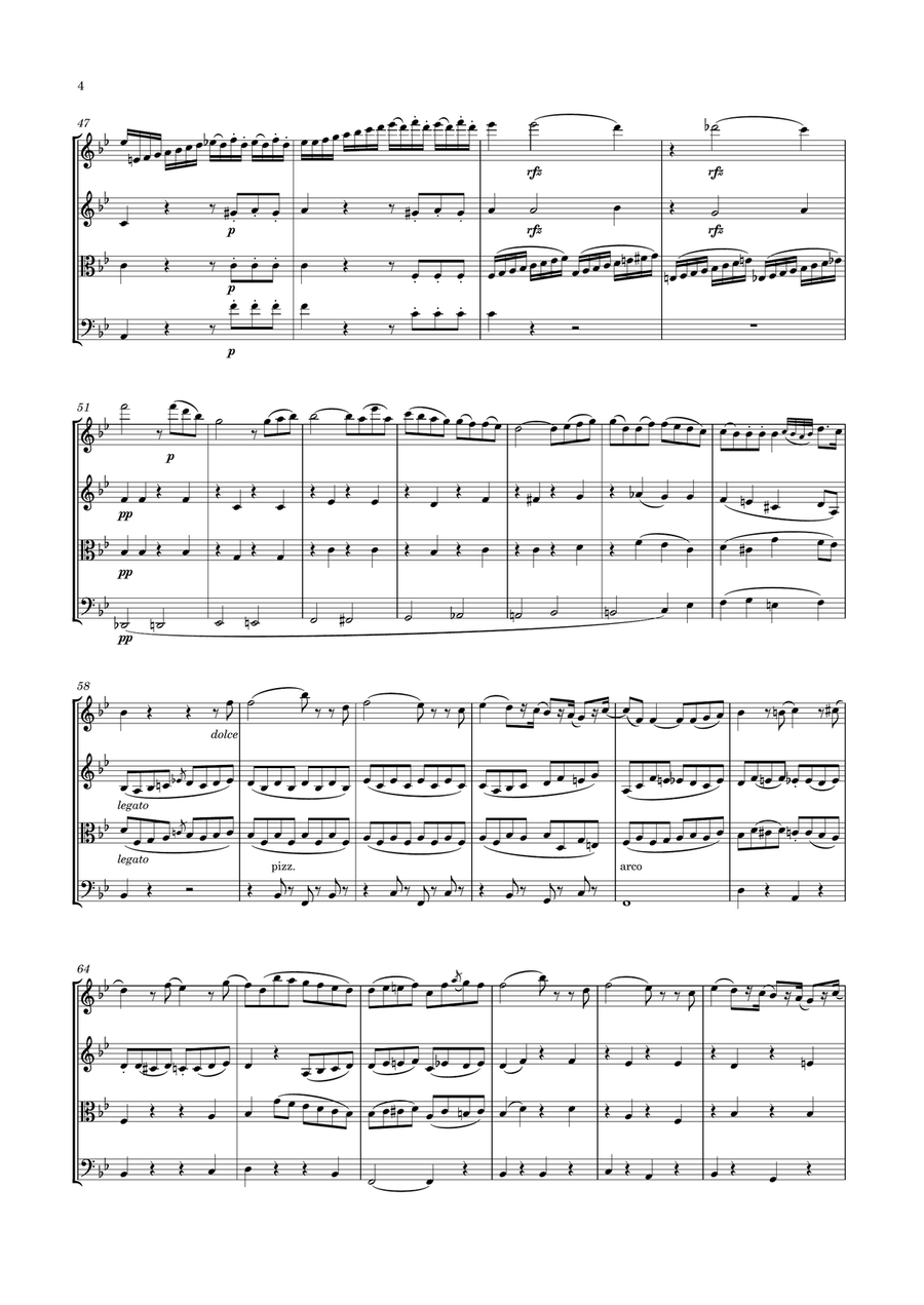 André - String Quartet in G minor, Op.14 No.2 String Quartet - Digital Sheet Music page 4