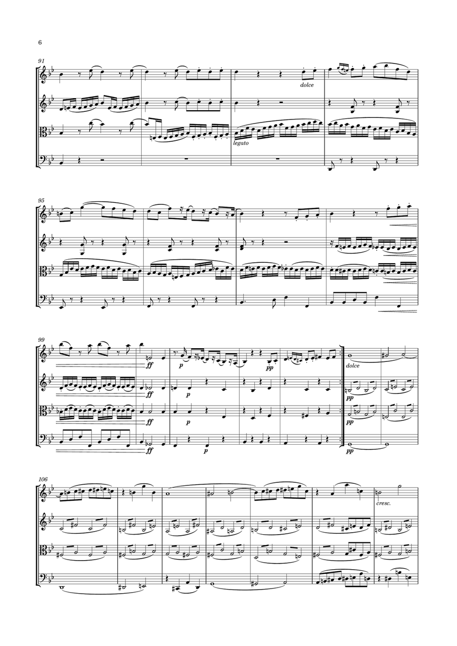André - String Quartet in G minor, Op.14 No.2 String Quartet - Digital Sheet Music page 6