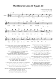 The Bonnie Lass O' Fyvie, O! - Flute in F Easy with Chords and Lyrics