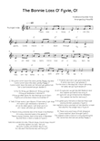 The Bonnie Lass O' Fyvie, O! - Trumpet in Eb Easy with Chords and Lyrics