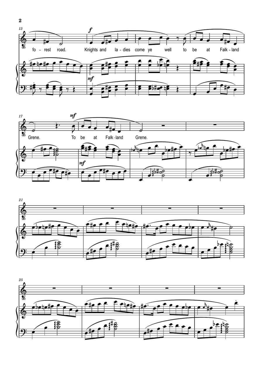 Falkland Grene - 2 Piano, Vocal - Digital Sheet Music page 2