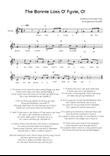 The Bonnie Lass O' Fyvie, O! - Voice Lead Sheet in G Easy with Chords and Lyrics