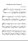 The Bonnie Lass O' Fyvie, O! - Piano in D Easy with Chords and Lyrics