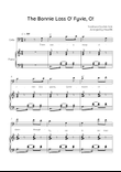 The Bonnie Lass O' Fyvie, O! - Cello with Piano in C Easy with Chords and Lyrics