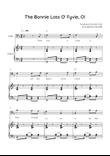 The Bonnie Lass O' Fyvie, O! - Cello with Piano in F Easy with Chords and Lyrics