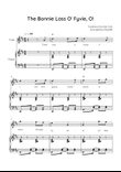 The Bonnie Lass O' Fyvie, O! - Flute with Piano in D Easy with Chords and Lyrics