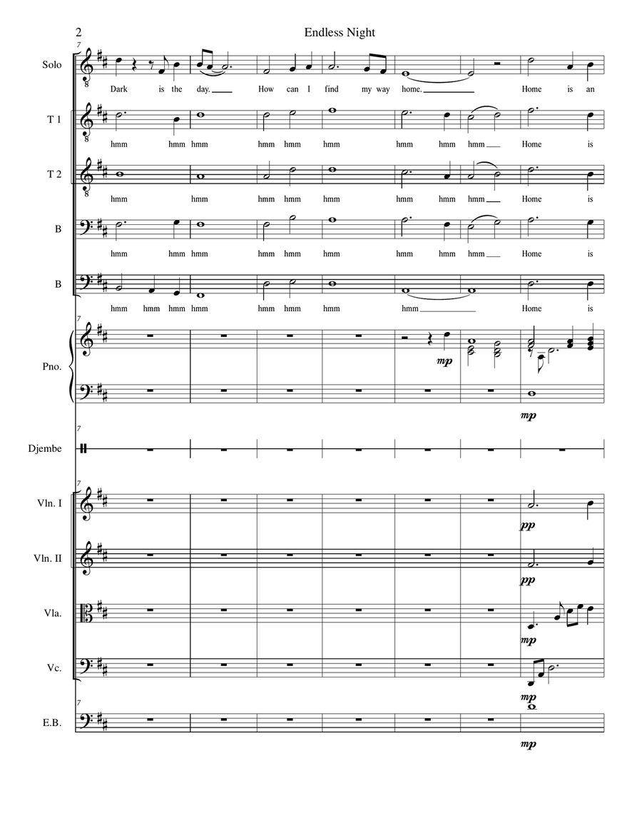 Endless Night by Hans Zimmer String Orchestra - Digital Sheet Music page 2