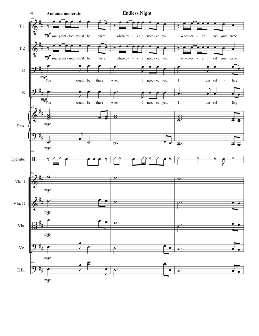 Endless Night by Hans Zimmer String Orchestra - Digital Sheet Music page 4