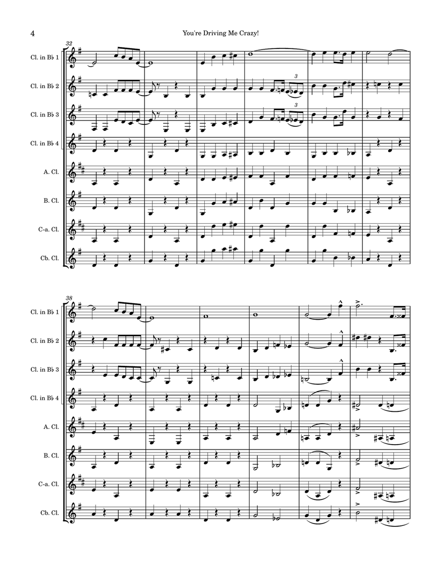You're Driving Me Crazy! by Walter Donaldson Woodwind Ensemble - Digital Sheet Music page 4