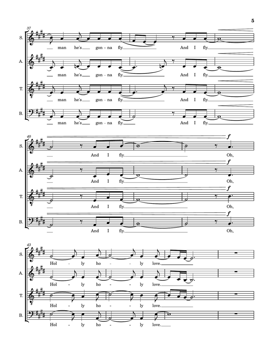 Holly Holy by Neil Diamond 4-Part - Digital Sheet Music page 5