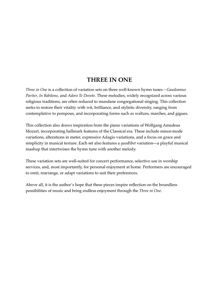 Three in One Piano Solo - Digital Sheet Music page 2