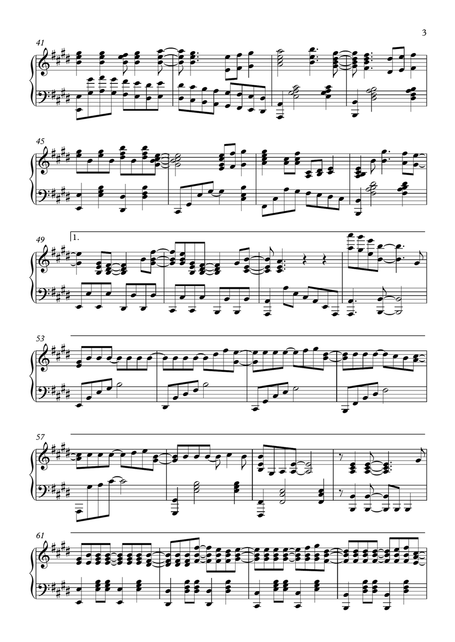 Lloviendo Estrellas Piano Solo - Digital Sheet Music page 3