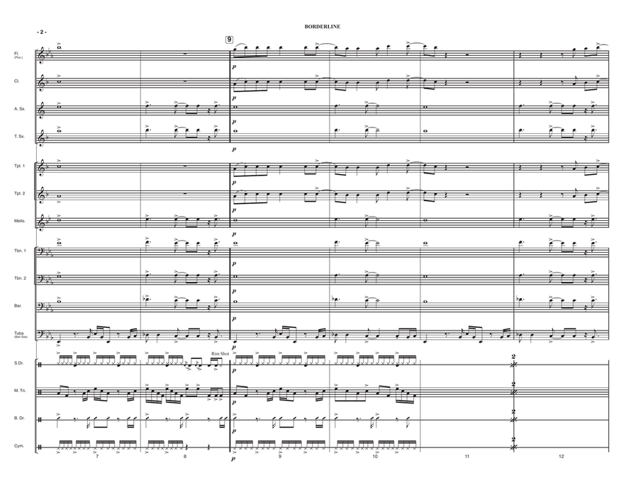 Borderline by Madonna Marching Band - Digital Sheet Music page 4