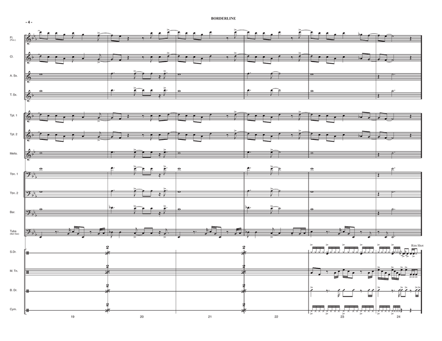 Borderline by Madonna Marching Band - Digital Sheet Music page 6