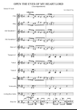 Open the Eyes of My Heart Lord - Score Only
