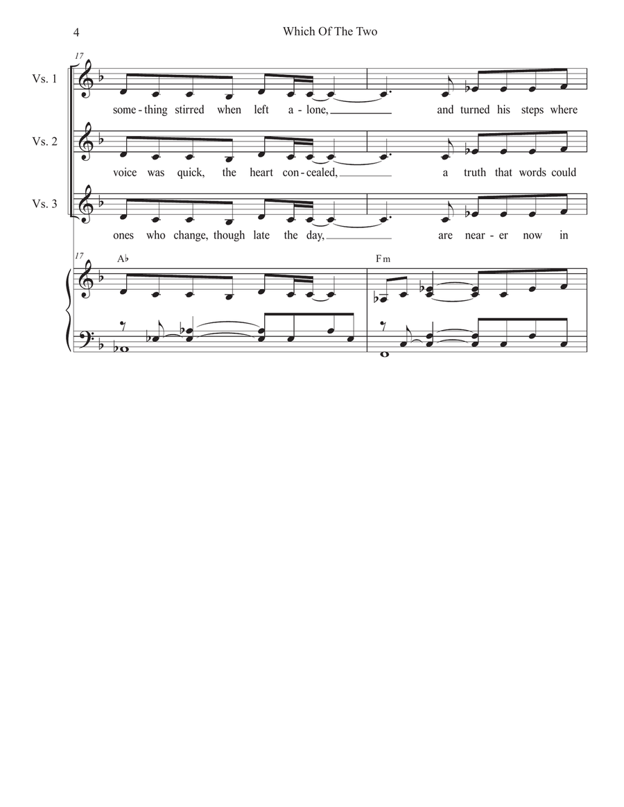 Which of the Two (Vocal solo - Medium version) by Stephen DeCesare Piano, Vocal - Digital Sheet Music page 4