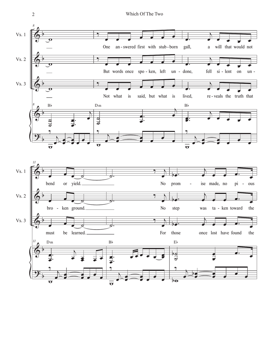 Which of the Two (SATB) by Stephen DeCesare 4-Part - Digital Sheet Music page 2