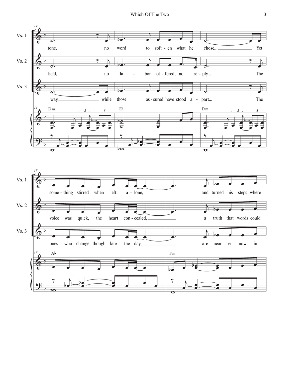 Which of the Two (SATB) by Stephen DeCesare 4-Part - Digital Sheet Music page 3