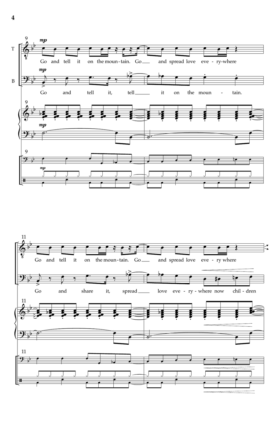 Go Tell It On the Mountain TTB - Digital Sheet Music page 2