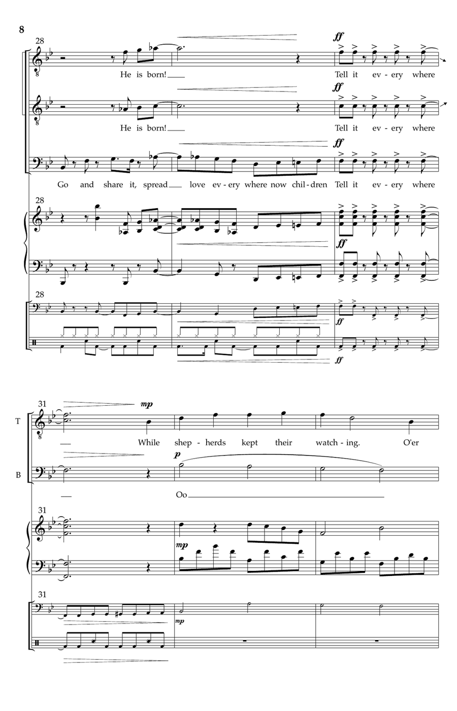 Go Tell It On the Mountain TTB - Digital Sheet Music page 6