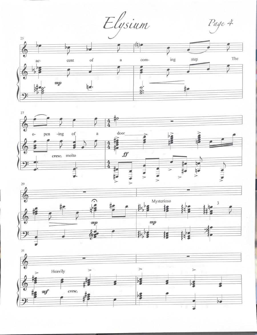 Elysium Piano, Vocal - Digital Sheet Music page 4