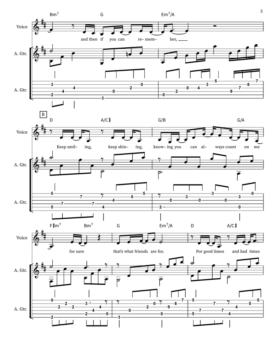 That's What Friends Are For by Burt Bacharach Piano, Vocal - Digital Sheet Music page 3