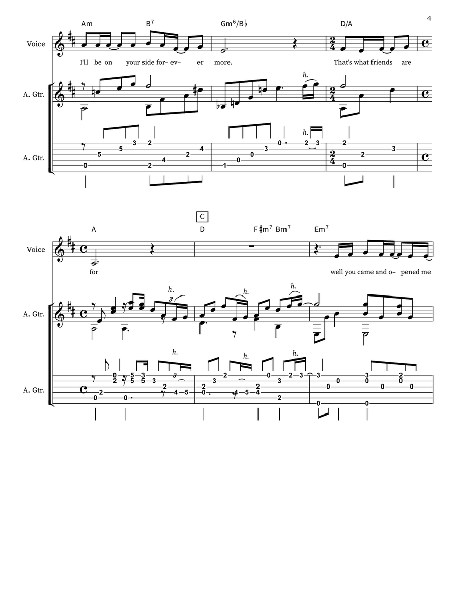 That's What Friends Are For by Burt Bacharach Piano, Vocal - Digital Sheet Music page 4