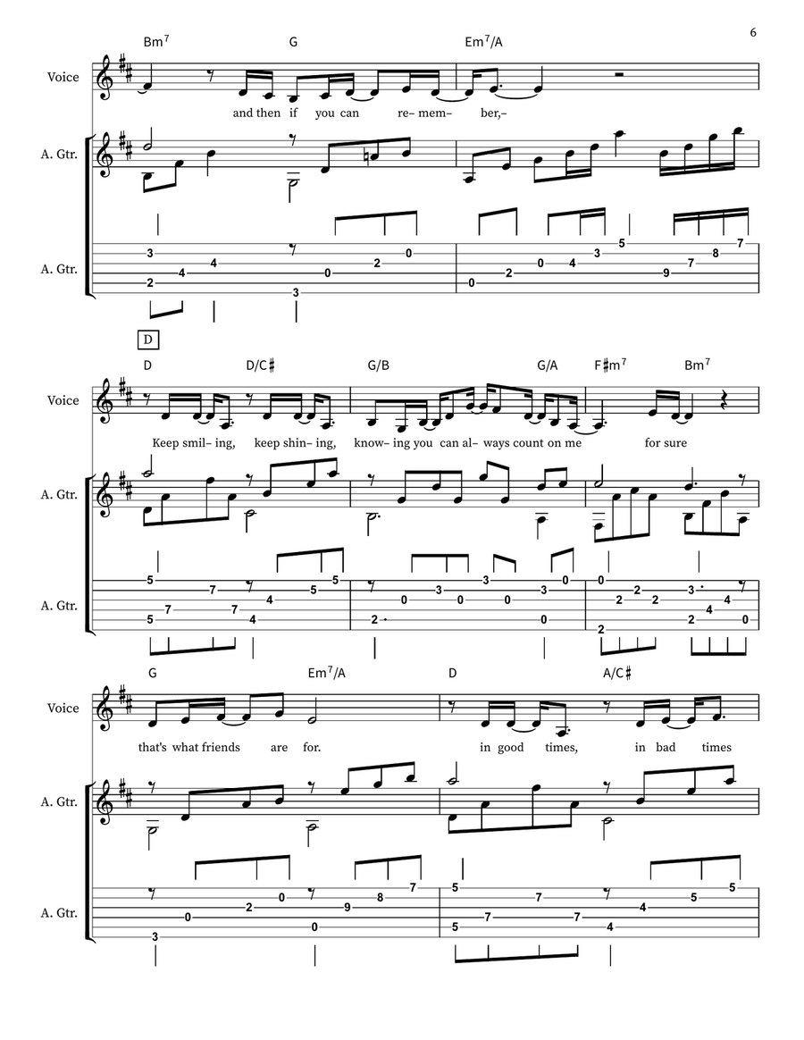 That's What Friends Are For by Burt Bacharach Piano, Vocal - Digital Sheet Music page 6