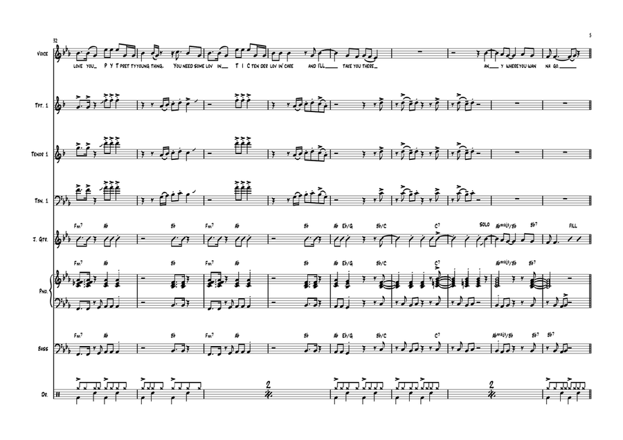 P.y.t. (Pretty Young Thing) by Michael Jackson Cover Band - Digital Sheet Music page 5