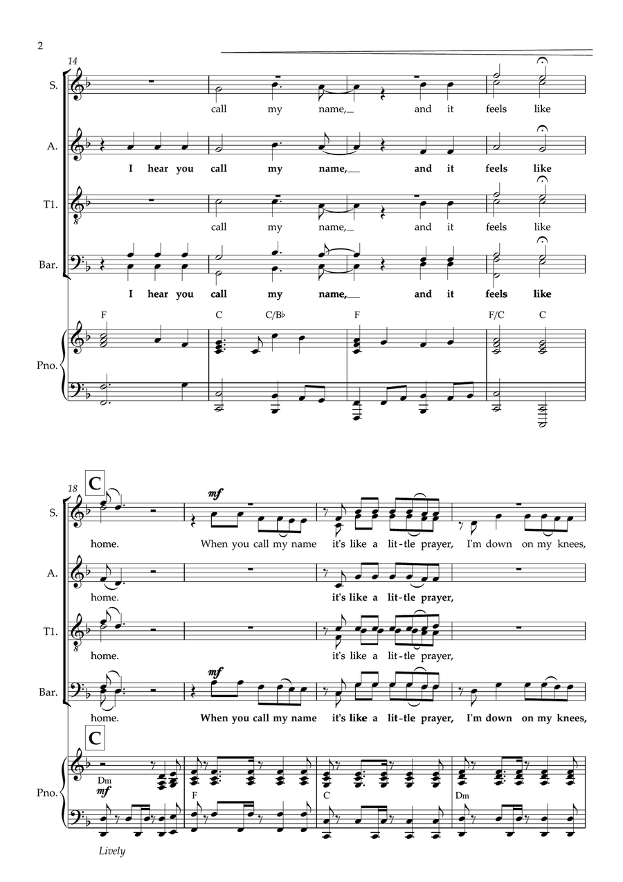 Like A Prayer by Madonna SSAATTBB - Digital Sheet Music page 2