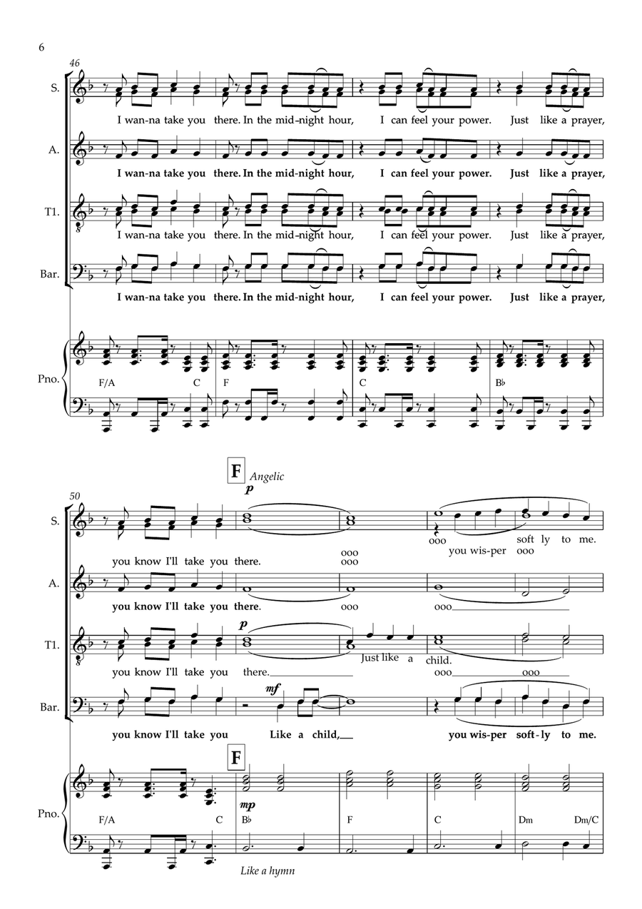 Like A Prayer by Madonna SSAATTBB - Digital Sheet Music page 6