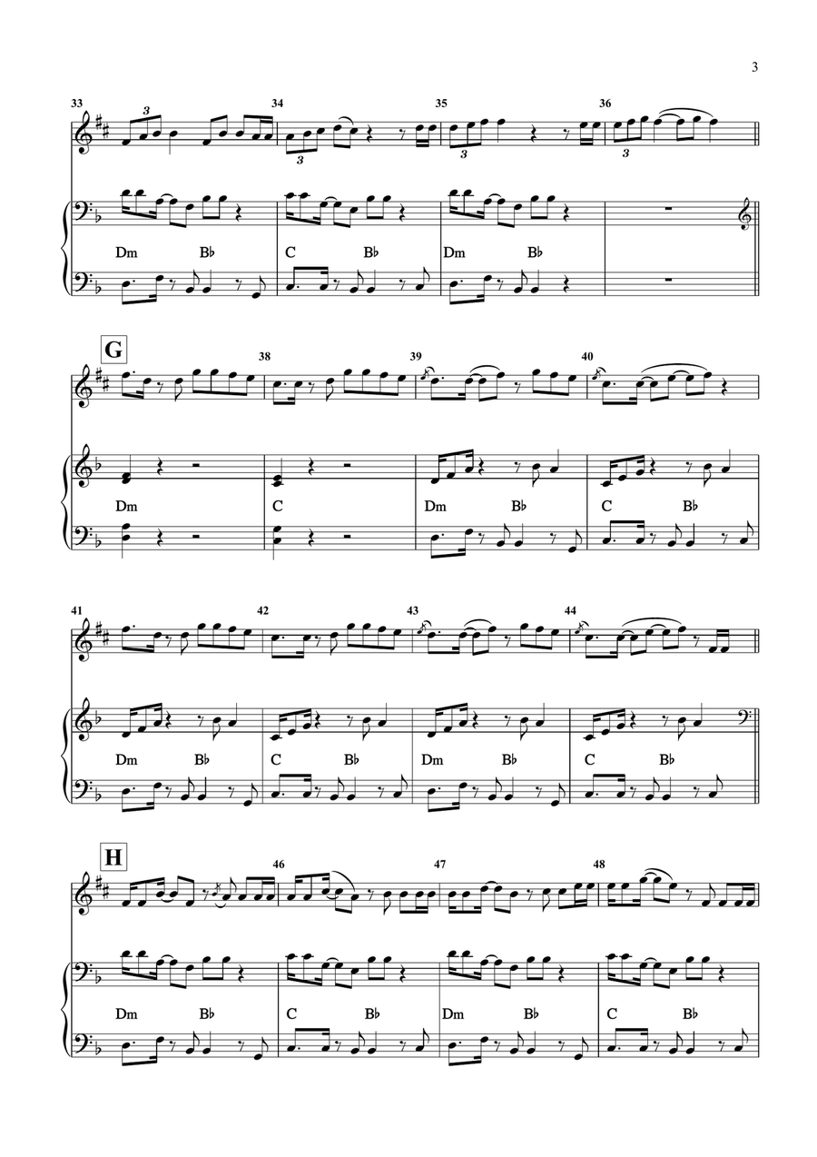 Dai Dai by Shakira Alto Saxophone - Digital Sheet Music page 3