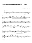 Sarabande in Common Time