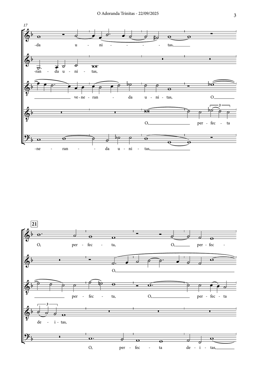 O adoranda trinitas by Nico Muhly SATTB - Digital Sheet Music page 3