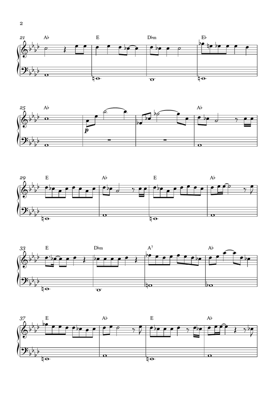 Heaven Can Wait by Michael Jackson Easy Piano - Digital Sheet Music page 2