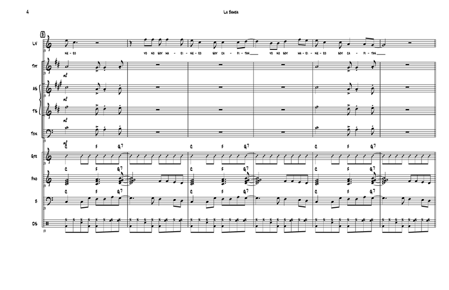 La Bamba by Los Lobos Jazz Ensemble - Digital Sheet Music page 5