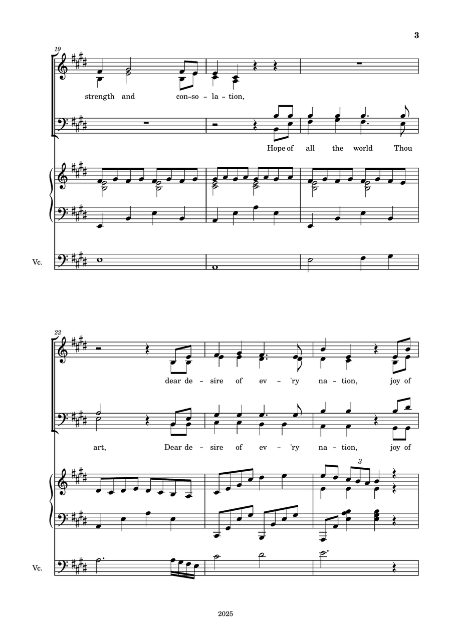 Come, Thou Long Expected Jesus 4-Part - Digital Sheet Music page 3