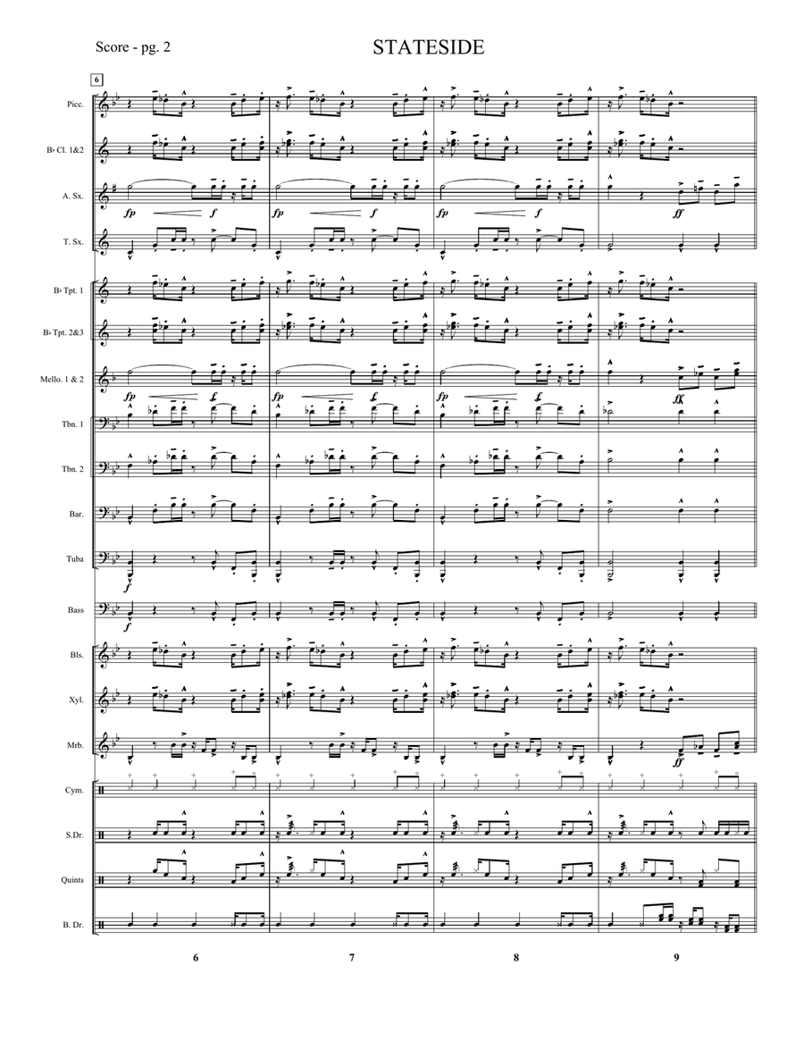 Stateside + Zara Larsson Marching Band - Digital Sheet Music page 2