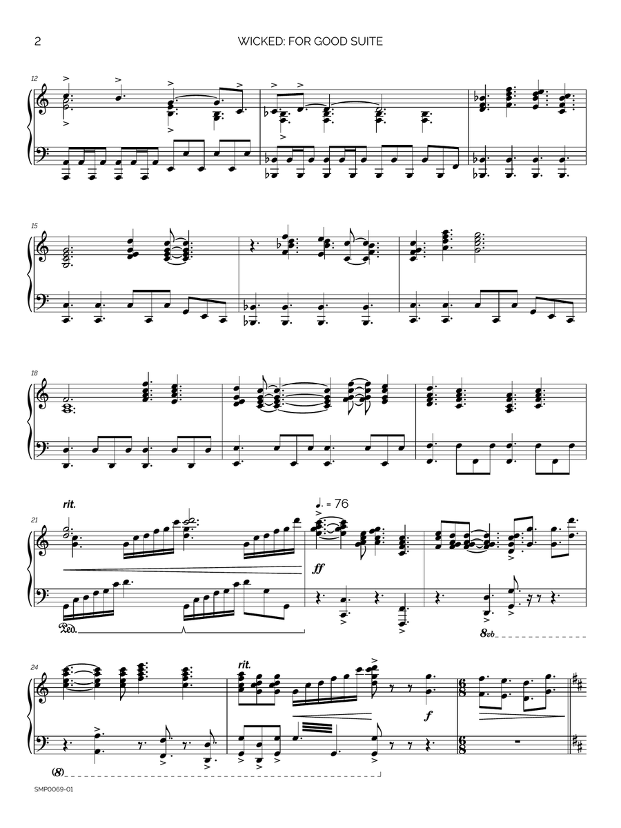 Wicked: For Good Suite Piano Solo - Digital Sheet Music page 2